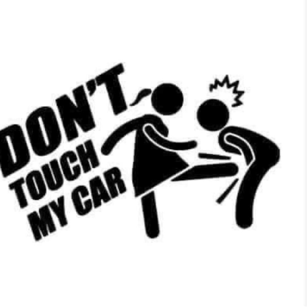 Black Stick Figure Art Wall Decal Humorous Warning